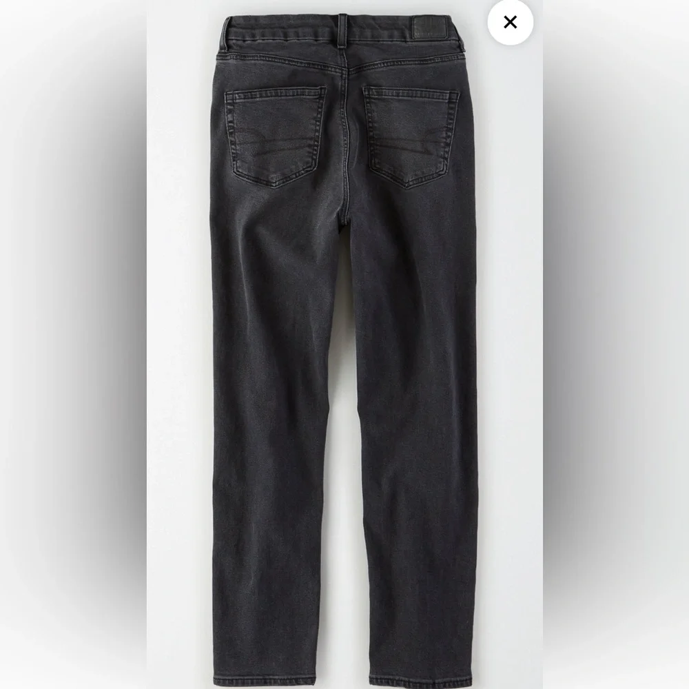 American Eagle Stretch Mom Jeans Washed Black - Picture 5 of 5